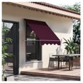 thumbnail image 2 of 6' Retractable Window Awning - Manual Drop Arm Sun Shade for Patio, Balcony, Wine Red, 2 of 9