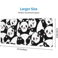 thumbnail image 3 of Cute Panda Print Mouse Pad Extended Large Gaming Mouse Pad XL Oversized Desk Pad Stitched Edges Non-Slip Mat 31.5 X 11.8 Inch, 3 of 14