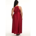 thumbnail image 2 of June & Vie Women's Plus Size Pleated Halter Maxi Dress, 2 of 6