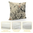 thumbnail image 4 of COMIO  Throw Pillow Covers Vintage Floral with Victorian Bouquet of Flowers on Garden Roses Tulips Delphinium Petunia Cushion Pillow Case, 4 of 5