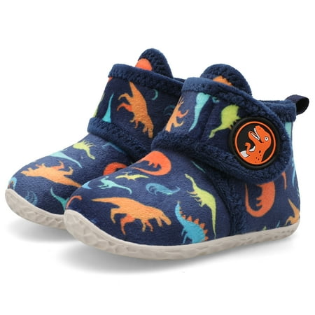 

Barerun Toddler Boys Girls Indoor Slippers Warm Household Shoes Boots Dinosaur