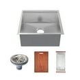 thumbnail image 2 of Rivage 22 x 19 Single Basin Undermount Kitchen Workstation Sink, 2 of 14