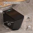thumbnail image 2 of WinZo Square Smart Toilet Bidet For Modern Bathroom,Diamond-shaped Sleek Design Elonagted Rectangle 17" Comfort Bowl (Black), 2 of 7