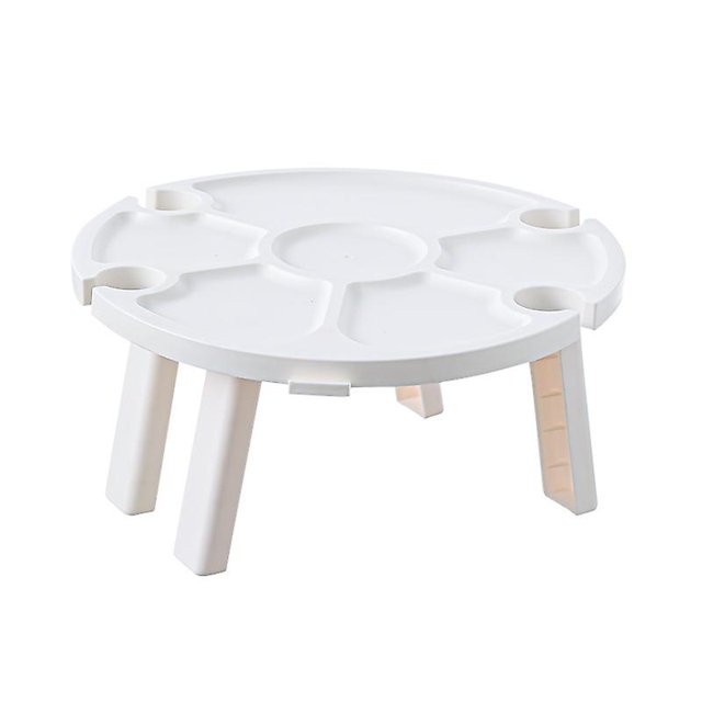 Mesa de playa portátil para mesa de vino al aire libre Mesa de picnic de vino (1 pieza, blanco) Banban ZefeiWu 8390615478465