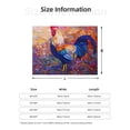 thumbnail image 5 of Fuzoiu Rooster Oil Painting Print Flannel Blanket,Throw Blanket,Flannel Home Decor,Fleece Bed Blankets,Cozy Soft Blanket for Bed, Sofa, Camping, and Travel-40"x30", 5 of 6