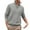 Gray, variant on ZCFZJW Fall Mens Casual Ribbed Long Sleeve Half Zipper up Sweaters Trendy Solid Lightweight Soft High Neck Knitted Pullover Tops Thin Jacket Gray M