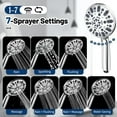 thumbnail image 2 of Handheld Showerhead , 7 Spray Settings High Pressure Shower Heads with Hose Removable Showerhead Hand Held for Bathroom, Chrome, 2 of 7