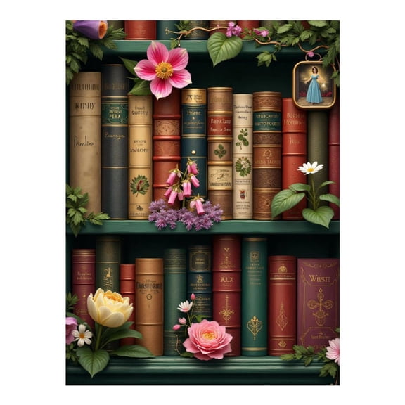 Diamond Art Kit for Adults, Modern Bookshelf Print No.10 Diamond Painting for Adults Beginners, 5D DIY Diamond Art Painting Kits, Colorful Diamond Painting Craft for Home Decor 12x16