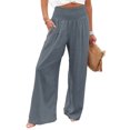 thumbnail image 1 of Pantalones Sonducket Mujer Verano Primavera Largo Suelto Casual Cintura alta Gris S, 1 of 5