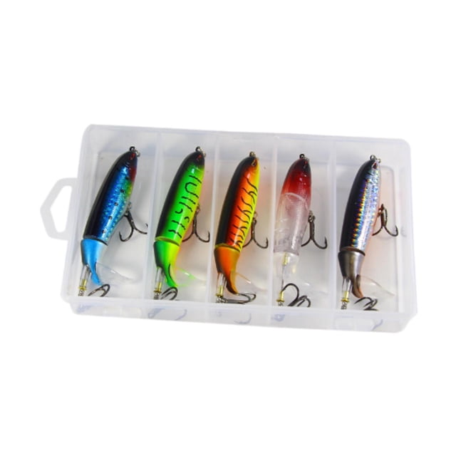 5x Basos de lubina señuelos duros accesorios de metal de agua salada cebos de pesca de agua dulce señuelos de pesca para truchas lubina