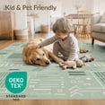 thumbnail image 4 of ODIKA 8'x10' Sage Green Circuit Board Geometric Washable Area Rug Contemporary Tech Digital Design With And Modern Durable, Non-Slip for Living Room, Under Sectional, Family, 4 of 7