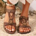 thumbnail image 2 of Mostsola Womens Flat Sandals Boho Beaded Open Toe Slingback Flats Casual Lightweight Beach Shoes, 2 of 8