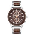 thumbnail image 1 of Reloj Deportivo De Madera Para Hombre, Reloj De Moda Multifuncional Con Pantalla De Calendario, Relojes Sencillos De Negocios Monstrate AP004882-02, 1 of 5