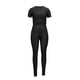 thumbnail image 4 of SAYOO Conjuntos de Pantalones Largos para Mujer, Tops Cortos de Manga Corta de Color Puro + Conjunto de Pantalones Transparentes de Cintura Alta SAYOO  Moda, 4 of 8