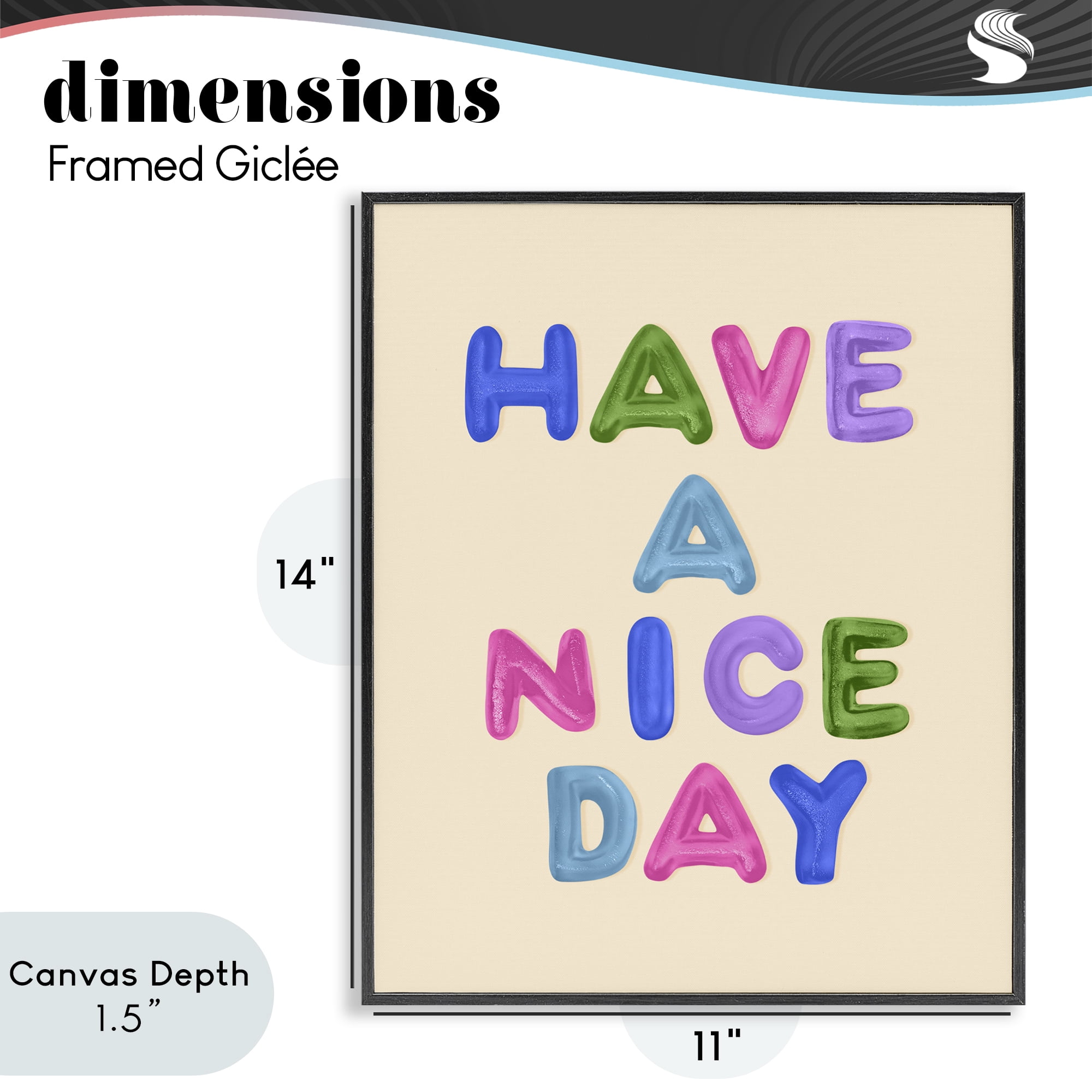 Stupell Industries Have a Nice Day Gummies Black Framed Giclee Art, design by LISH Creative