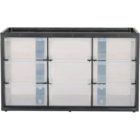 Craftsman Plastic Storage Organizer Bin System, 9 Compartment, Modular, Home Office