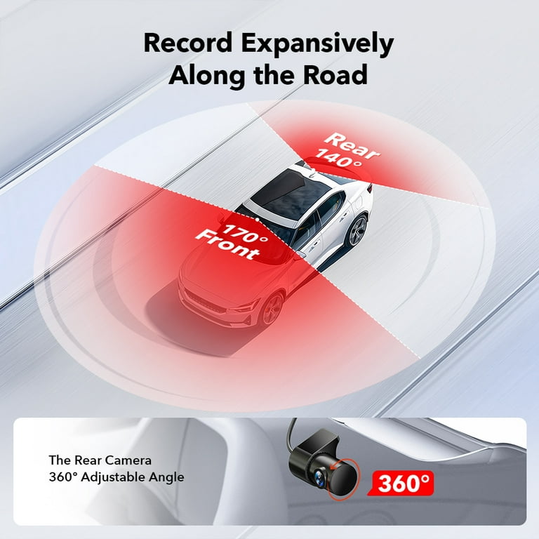 REDTIGER 4K Dashcam Voiture Wi-FI GPS Caméra Voiture 3,18“ Dashcam Avant et  Arrière Grand Angle 170°, Caméra Embarquée Voiture - Cdiscount Auto
