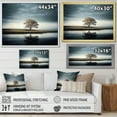 thumbnail image 4 of Designart "Serene Black And White Lakeside I" Lakes Lakehouse Floater Framed Canvas Art Print, 4 of 5
