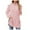 Pink, variant on Women's Sweater Turtleneck Side Split Ribbed Knit Solid Long Sleeve Tunic With Pocket Trendy Clothes 2025