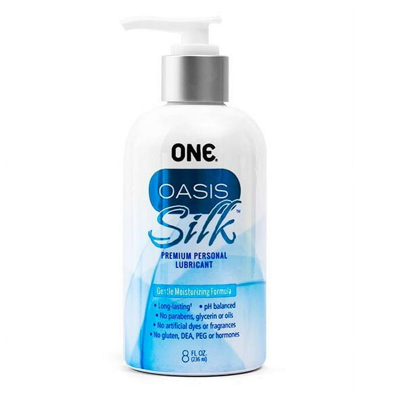 ONE Oasis Silk Personal Lubricant, 8 oz, Hybrid Formula for Comfort