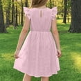 thumbnail image 7 of Mgmyaa Teen Girls Dresses Kids Crew Neck Layer Ruffle Sleeve Dress Size 6-15 Years, 7 of 7