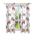 thumbnail image 7 of Yayeee Window Curtains Light Filtering 63"x42" Grommet Panel Pair Home Living Room Decor, Racing Car Pattern, 7 of 7