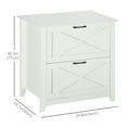 thumbnail image 3 of Vinsetto Mobile Filing Cabinet on Wheels with Hanging Bars for A4 Size, 3 of 10