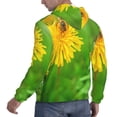 thumbnail image 6 of Daiia Bees Pollinates A Yellow Dandelion for Men's Fashion Hoodies & Sweatshirts with Kangaroo Pocket Hooded Sweatshirt Breathable & Moisture Wicking-4X-Large, 6 of 7