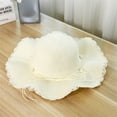 thumbnail image 5 of Clearance Sale!! Women's Beach Sun Straw Hat Uv Upf 50+ Travel Foldable Brim Summer Uv Hat Spring Summer Mesh Sunshade Hat Flower Temperament Wedding Dress Hat Sun Hat Fashion Hat for Woman Bg2, 5 of 7