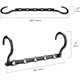 thumbnail image 5 of 10 Pack Black Magic Hangers Space Saving Clothes Hangers, Closet Organizers and Storage, Smart Space Saver Sturdy Plastic Hangers with 5 Holes for Hea, 5 of 5