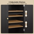 thumbnail image 4 of 40" H Bathroom Storage Cabinet, Freestanding Wood Storage Cabinet with 2 Doors & Adjustable Shelves, Perfect for Bathroom, Kitchen, Living Room, Black, 4 of 12