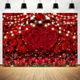 thumbnail image 3 of Valentines Day Backdrop, Red Rose Flower Photography Backdrops, Valentine Wedding Bridal Mother's Day Birthday Party Decoration Photo Booth Studio Props Banner for Photoshoot,7X5ft, 3 of 5