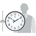 thumbnail image 7 of Infinity Instruments 18-inch Black Office Transitional Analog Display Wall Clock, 7 of 7