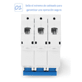 thumbnail image 4 of Interruptor Belug Termomagnetico Ac Riel Din 2 Polos  10A Blanco con Azul, 4 of 5