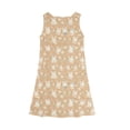 thumbnail image 4 of LTTVQM Girls Easter Dress 2026 Bunny Egg Graphic Happy Sleeveless Sundress Loose Fit Crewneck Midi Dress Lightweight Church Dresses Saffron 3-4 Years, 4 of 5