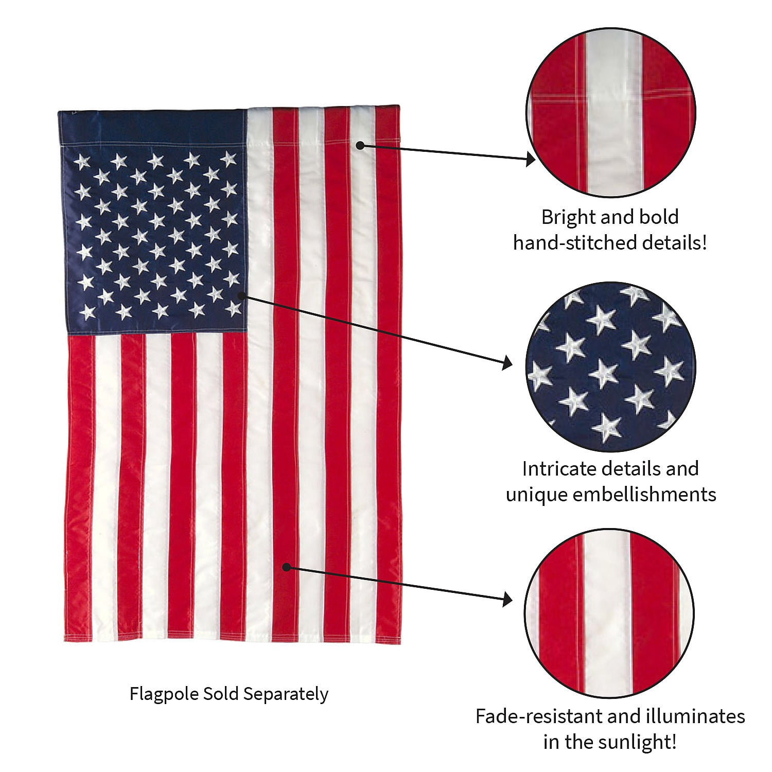 Evergreen Flag American House Flag