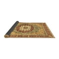 thumbnail image 2 of Ahgly Company Indoor Round Abstract Brown Modern Area Rugs, 3' Round, 2 of 4