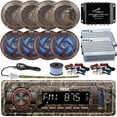 thumbnail image 1 of 36' - 42' Boat Audio Bundle: Pyle Bluetooth Marine Receiver Bundle Combo with 4x 6.5'' Camo Marine Speakers, 4x 6.5" LED Speakers, 2x 4-Channel Amps w/ Wiring Kit, Signal Splitter, Antenna, Wire, 1 of 9