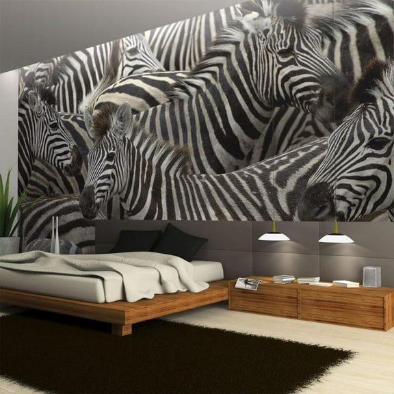 Tiptophomedecor Animal Wallpaper Wall Mural - Herd Of Zebras