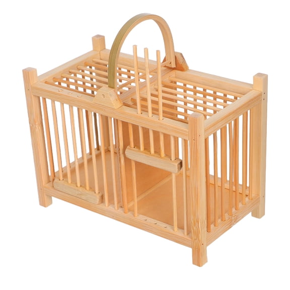 ETHZZLE Small Animal Wood Cage with Compact Portable Design for Hamsters