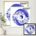 thumbnail image 4 of Designart 'Blue Chinoiserie Koi Fish II' Traditional Framed Canvas Wall Art Print, 4 of 5