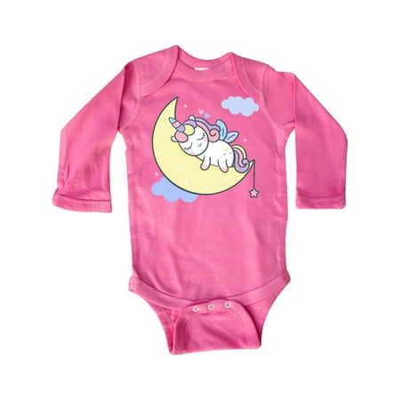 

Inktastic Unicorn Moon Gift Baby Girl Long Sleeve Bodysuit