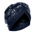 thumbnail image 2 of Turban Couvre-Chefs pour Femmes Femmes Sequins Unis Inde Musulman Chapeau Chimio à Volants Couvre-Chef Turbans Bonnet Couvre-Chefs, 2 of 2
