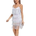 thumbnail image 3 of Vestido de baile latino Yuyangstore Lentejuelas con flecos Talla XL, 3 of 8