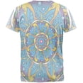 thumbnail image 2 of Mandala Trippy Stained Glass Seahorse Mens T Shirt Heather White SM, 2 of 2
