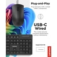 thumbnail image 4 of Set de Teclado y Mouse Lenovo 305 USB-C Con Cable Resistente a Derrames, 4 of 6