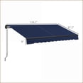 thumbnail image 6 of Retractable Patio Awning | 10' x 8' Manual Crank UV Resistant Shade for Deck Balcony Yard | Blue | Rectangle, 6 of 9