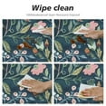 thumbnail image 4 of JEUXUS Spring Summer Floral Tablecloth Round Farmhouse Navy Blue Background Wildflower Round Tablecloth Polyester Washable Table Cover Table Cloth for Kitchen Dining Room Patio Party, 4 of 7