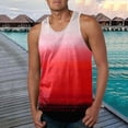 thumbnail image 2 of HCNTES Men's Workout Tank Tops UPF 50+ Swim Shirts Quick Dry Running Sleeveless UV Protection Muscle Tees(Watermelon Red,XXXL), 2 of 6
