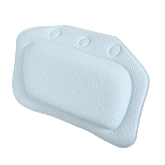Penkiiy Comfort Slip Resistant Large Thick Soft Waterproof Relaxing Spa Bath Pillow, Fits Curved or Straight Back Tubs, Cushion Support Head and Neck in Tub, Bathtub Accessory, 1 Panel, Light Blue